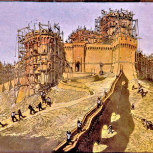 MALMERENDI, Giovanni (Giannetto) | “La costruzione della Rocca di Cesena” 1923 Xilo