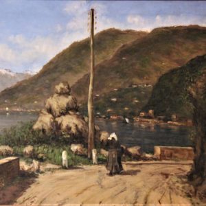 G. Amadori | 1931 ” Lago Maggiore la strada tra Luino e Colmegna”