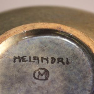 P.Melandri | Ceramica a lustro con decoro a scaglie policrome in rilievo