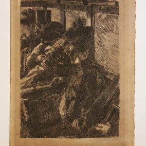 Anders Leonard Zorn (1860–1920) | acquaforte “Omnibus” raro esemplare n°15 
