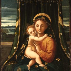 Madonna con Bambino | dipinto su tavola XVIsec.ambito Veneto 