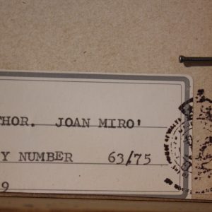 Joan MIRO (1893-1983)  Personnages sur fond noir (1979)