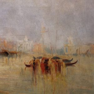 Anonimo XIXsec (seguace J.M.W Turner) | Venezia Canal Grande , dipinto olio su tela