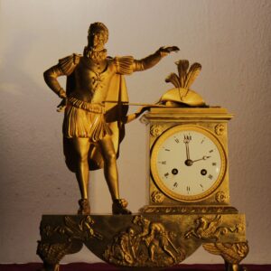 Orologio da tavolo (Parigina) primo Impero raffigurante re Enrico IV .