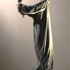 Angelo Minghetti | “Madonna delle onde” gruppo maiolicato alt. 63cm