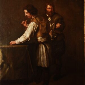 “Il pagamento” Anonimo fiammingo XVII sec. ambito successivo a Willem Cornelisz DUYSTER