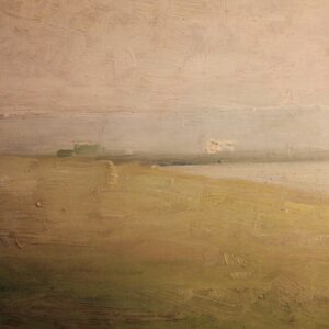 Norma Mascellani (1909- 2009) “Infinito” paesaggio marino dipinto a olio.