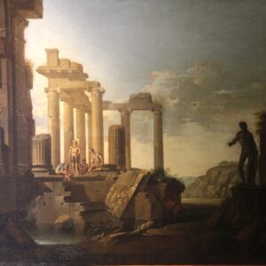 “Rovine” coppia di dipinti olio su tela, G. P. Pannini amb.